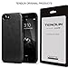 TENDLIN Compatible with iPhone SE 2022/SE 2020/8/7 Case - Leather Back Flexible TPU Silicone Hybrid Slim Case (Black)
