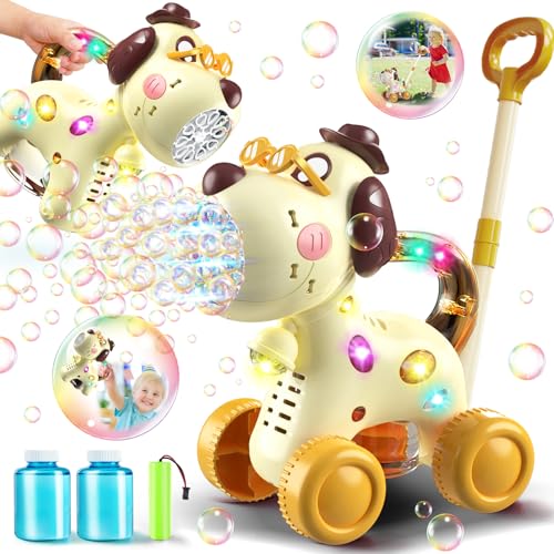 Nicmore Automatic Bubble Machine for Toddlers: Portable Dog Bubble Maker Blower Toys for 3 4 5 6 Year Old Boy Girl Kids Outdoor Toys for Easter Party Birthday