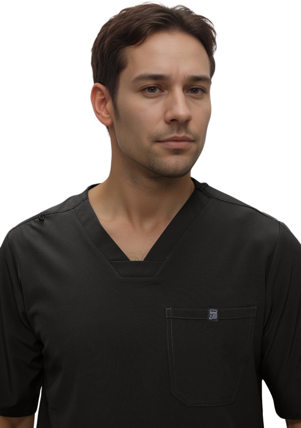 Men's Jogger Scrub Set Tuck-in Scrubs for Men with Jogger Pants and One Pocket Top - Image 5