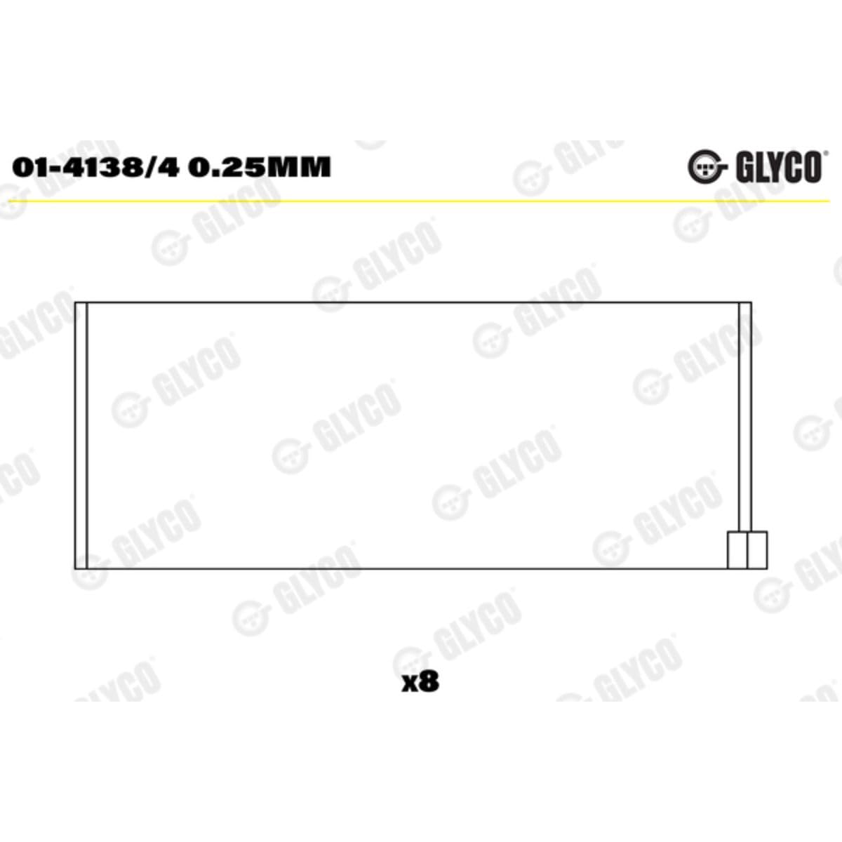 Glyco 01-4138/4 0.25mm - Bronzina Di Biella