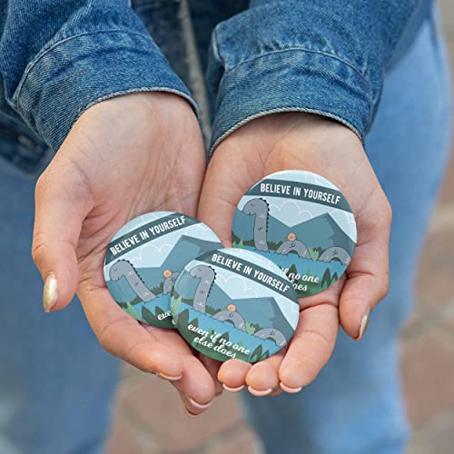Imán decorativo redondo de monstruo de Loch Ness 2.25" miniatura 5