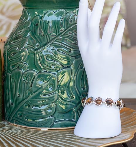 Pulsera Mujer Piedras Naturales Zamak Plata 51k+layIfwL. SL1000