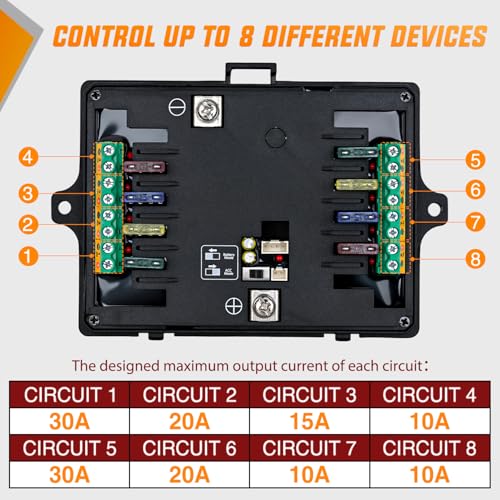 Image of Nilight 8 Gang Switch Panel APP RGB 12V 24V Circuit Control System 4-Mode | w /Power Source Switch APP Remote Control Automatic Dimmable Toggle /Momentary /Strobe /Flash for Car Pickup Truck Camper SUV