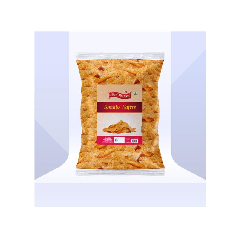 Image of OKHLI MUSAL BRAND Aloo Chips Wafers Fried Potato Chips Wafers Indian Snacks Namkeen | Marwari Tomato Tango Flavour, Crunchy Chips & Snacks | Bachcho Ka Favourite Savoury Snack-850g*3Pack