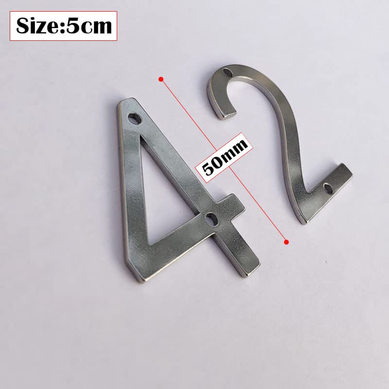 Números autoadhesivos con tornillos para fijación resistente en buzones y portales 5