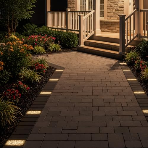 Image of LEONLITE 4-Pack Paver Light 4x8 Inch 5CCT Brick Lighting for Pavers