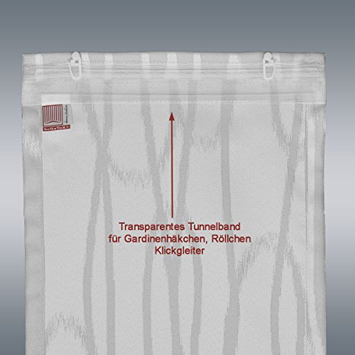 SeGaTeX home fashion Caravan-Flächenvorhang Nautis | Höhe 40 –120 cm nach Maß | hellgrau Flächengardine für Caravan Wohnwagen Wohnmobil