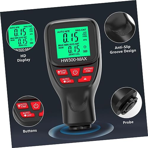 Medidor digital de espesor de recubrimiento para automóvil, herramienta compacta y portátil para medir profundidad de pintura con pantalla LCD miniatura 4
