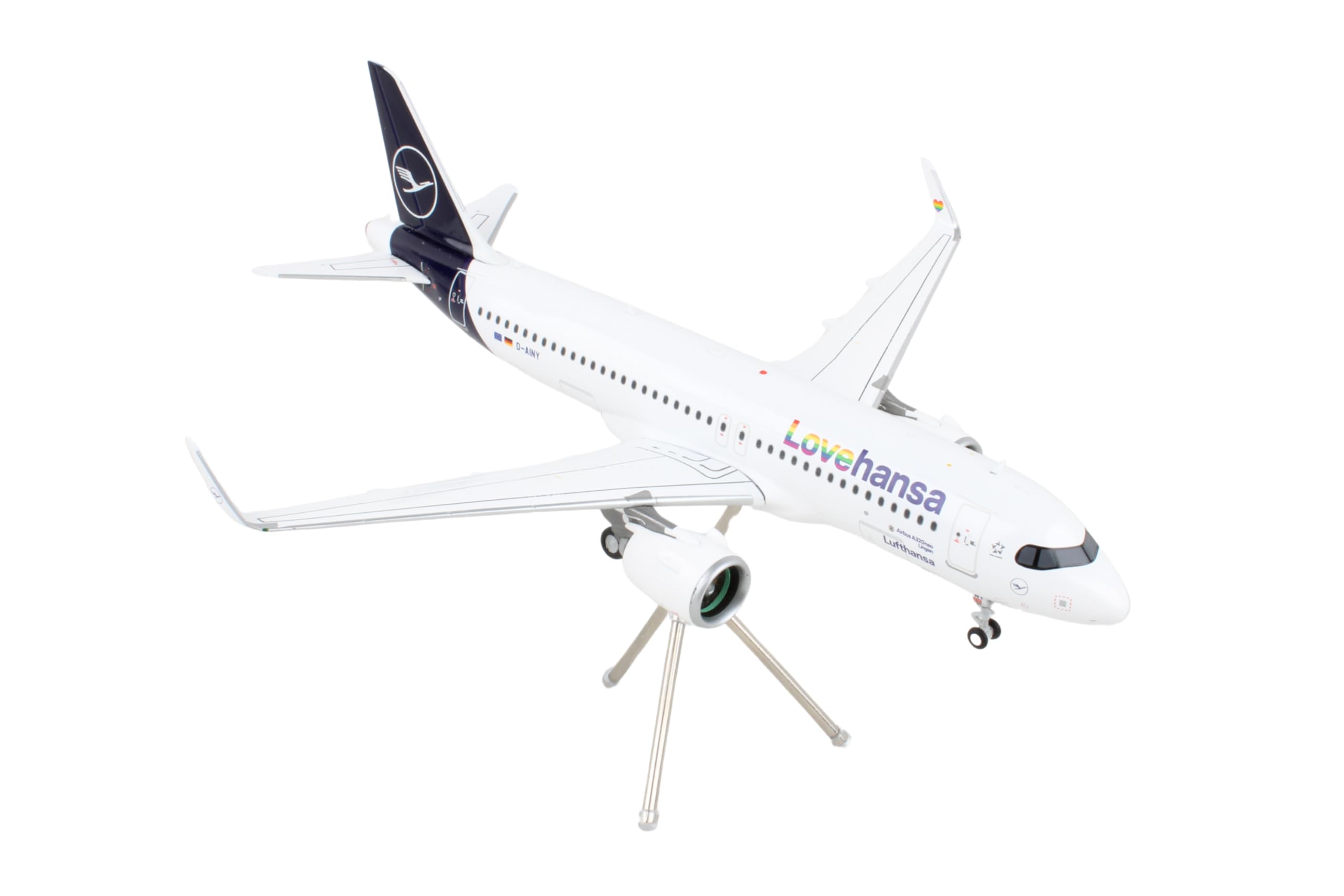 GeminiJets G2DLH1198 Lufthansa Airbus A320neo 'Lovehansa' D-AINY; Scale 1:200