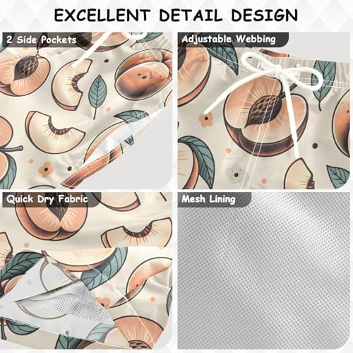 susiyo Boys Swim Trunks Peach Fruit Toddler Swim Shorts Quick Dry Beach Board Shorts Little Boy Bathing Suits Swimwear3