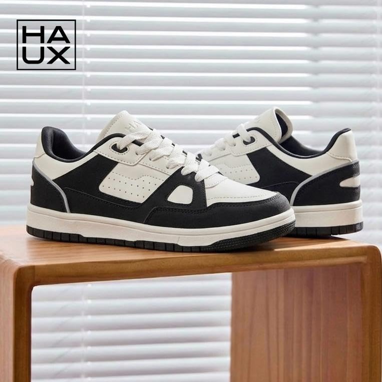 Image of HAUX Stylish Casual Mid Top Sneaker and Trendy Shoes with Laces for Men & Boys, Perfect, College, Parties and Outings, Lightweight, Comfortable, and Durable for All-Day Use, Cushioned Sole for Walking and Outdoor Styling