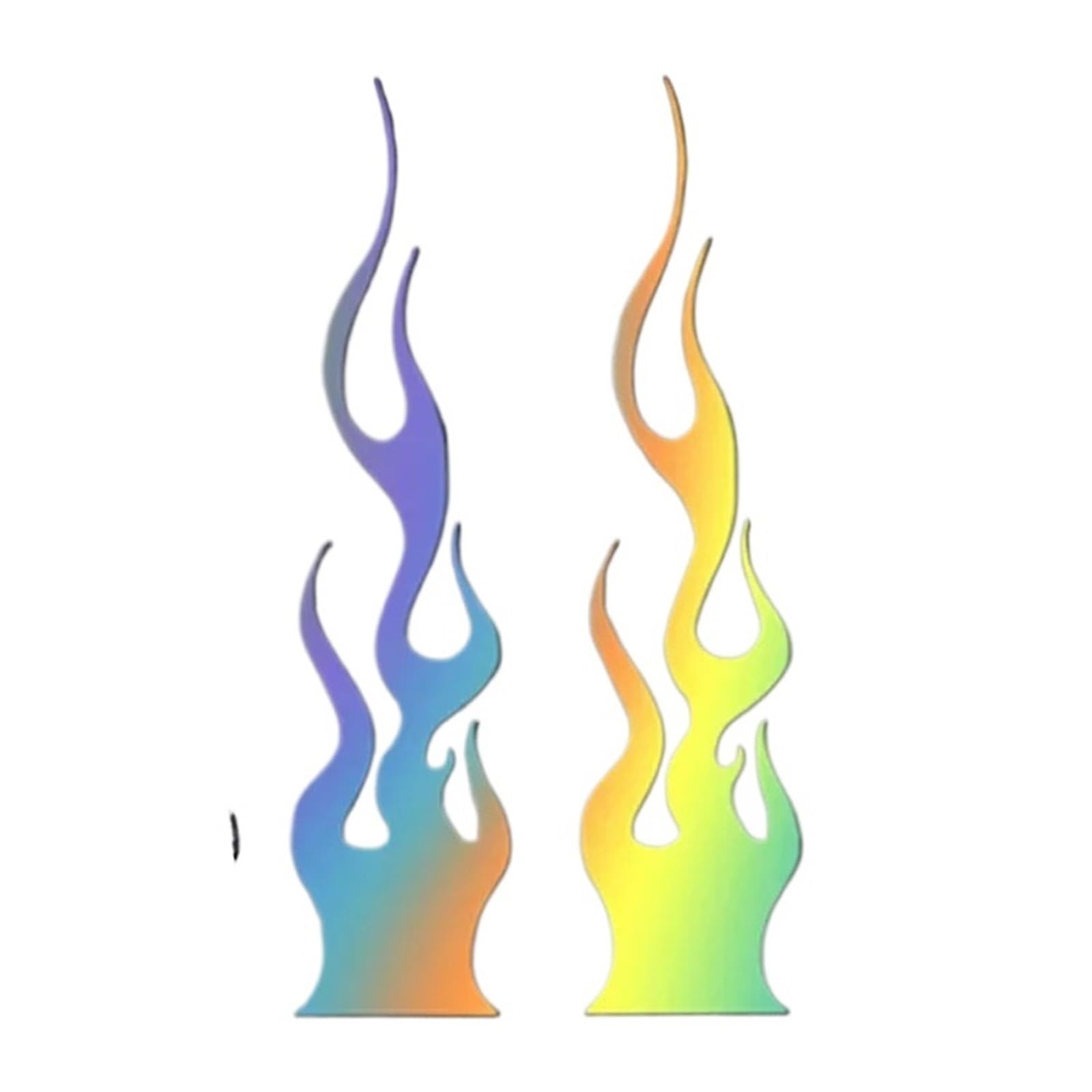 ZUXWUX Car Decal Motorcycle Flame Tank Car Stickers Totem Fire Garland(Color9,29CM)