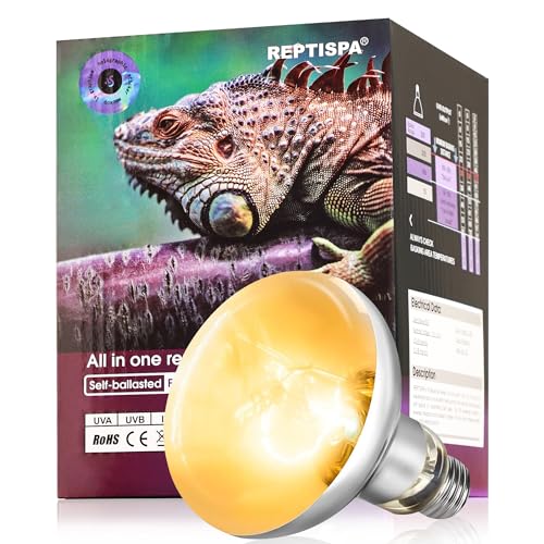 Reptispa Heat Lamp Bulbs 80 Watts UVA UVB Reptile Heat Bulb 1 Pack