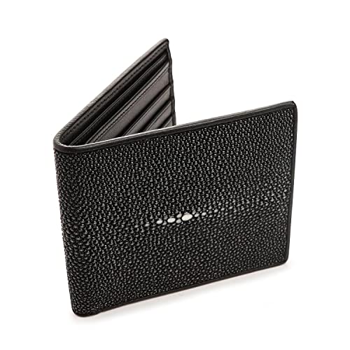 Black Polished Stingray Wallet Medium2