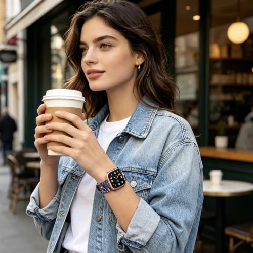 Image of CRIS-BAND Resin Bands Compatible with Apple Watch Series 11 /10 /9 /8 /7 Bands 46mm 45mm 44mm 42mm 41mm 40mm for Women, Strap for iWatch Ultra 3 /2 49mm Series 6 /5 /4 /3 /2 /1 /SE3 Slim Bracelet Wristband