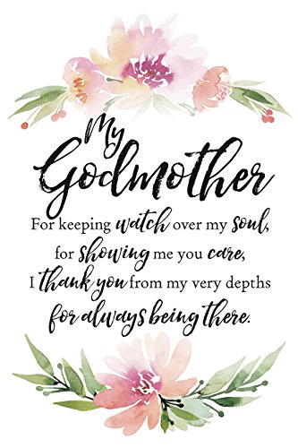 Dexsa My Godmother Wood Plaque With Inspiring Quotes 6"X9" - Elegant Vertical Frame Wall & Tabletop Decoration | Easel & Hanging Hook | Christian Family Religious Home Decor Saying | Made In The Usa #TOP11