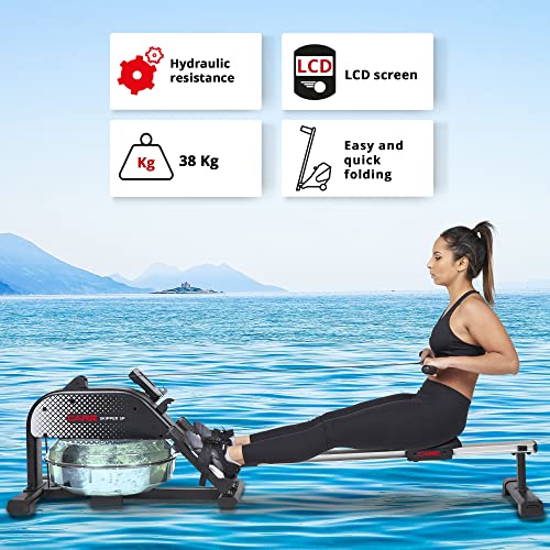 CARE FITNESS Wasser Rudergerät für Zuhause Skipper SP - Mit Wasser Widerstand - LCD-Display mit 6 Funktionen… – Bild 4