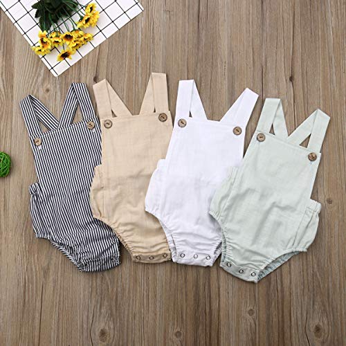 Doublebabyjoy Newborn Baby 1 Piece Summer Romper Baby Girl Boy Solid Color Romper Sleeveless Backless Jumpsuit Overalls Outfits thumb #6