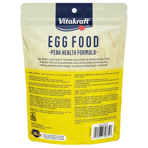 Vitakraft VitaSmart Egg Food for Birds - Daily Supplement for Parrots, Parakeets, Cockatiels, and Canaries - Bird Calcium Supplement 1.1 Pound (Pack of 1) - Image 3