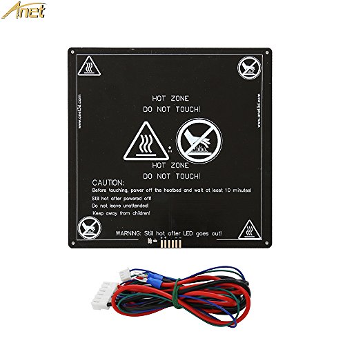 Anet Aluminum MK2 MK3 12V Heated Bed Hotbed Upgrade with Hotbed Wire Cable
