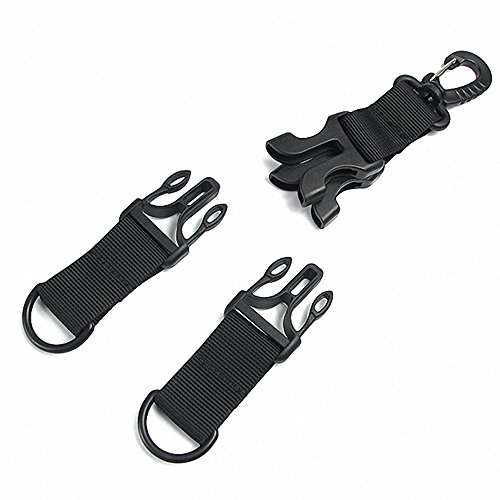 Fivela de fita de nylon, Andoer Clipes de tiras molle para exteriores Fivela de fita de nylon Fivela