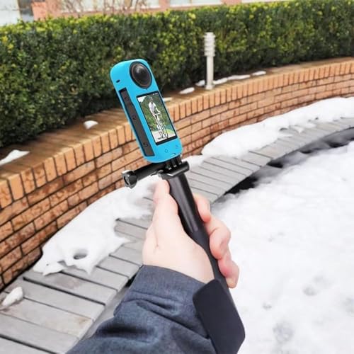 Image of Action Pro Silicone Protective Cover + Lens Cap Compatible with Insta360 X4 Action Camera (Blue)