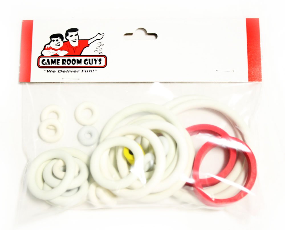 Game Room Guys White Rubber Ring Kit Compatible with Harley Davidson Pinball Sega