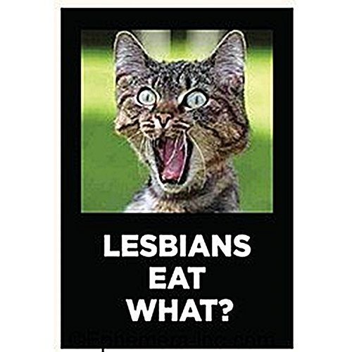 Imán rectangular Lesbians eat what? miniatura 1