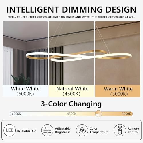 Image of Gold Creative Modern LED Pendant Chandelier