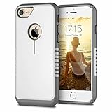 iPhone 7 Case 4.7 Inch iSPECLE iPhone 7 Bumper Case with Soft TPU and Hard PC Case Protective for Screen and Camera Perfect Cutouts Shock Absorption White