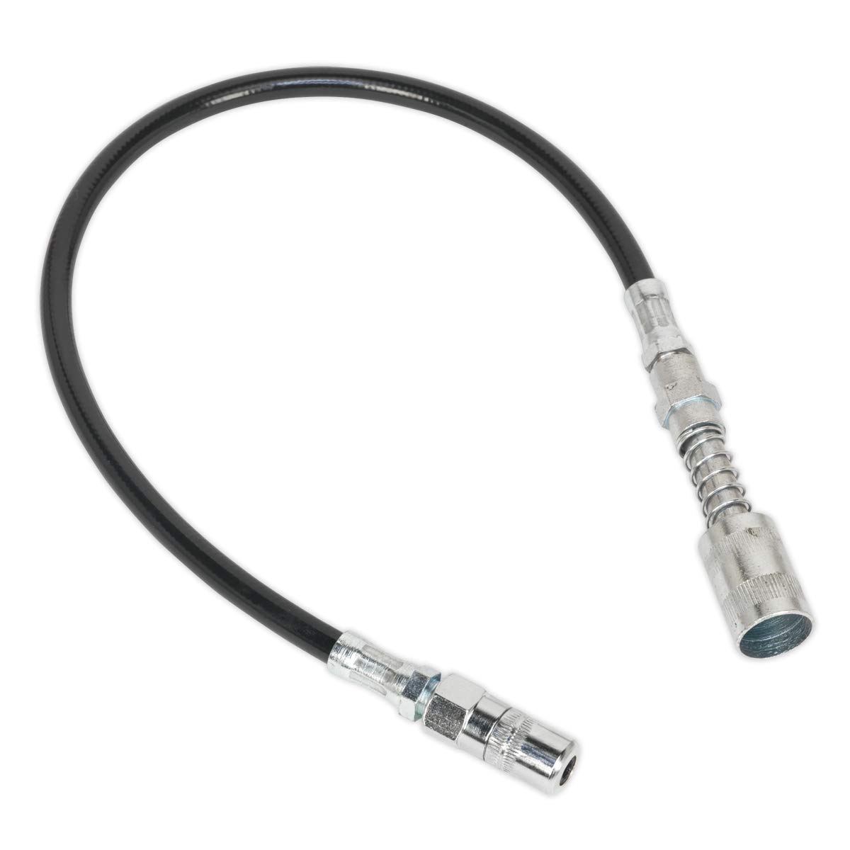 Sealey Rubber Delivery Hose with 4-Jaw Connector Flexible 450mm Quick Release Co