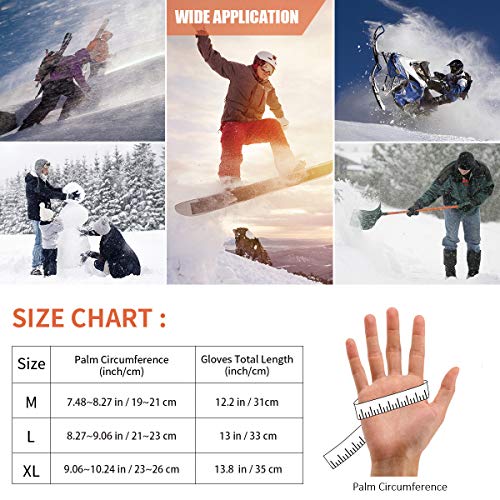 CLISPEED Winter Heated Gloves 3 Levels Temperature Control Hand Warmers Touch Screen Thermal Gloves for Skiing Cycling… - Image 7