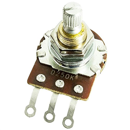 Bourns 250K Pro Audio Long Life Short (3/8” Bushing) Split Shaft Audio Taper Pot/Potentiometer