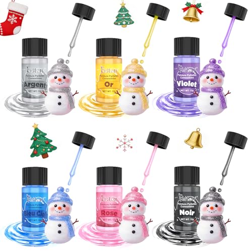 Paillettes Comestibles Liquide - Fidton 6 Couleurs de Paillette Alimentaire pour Cocktail, Paillettes Alimentaires Comestibles pour la Gâteaux, Paillette Comestible...