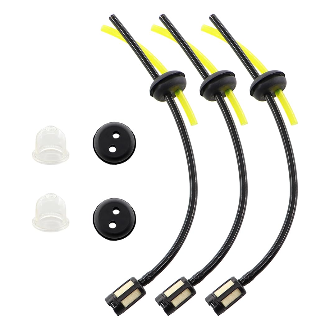 MCHNIC 3X Fuel Pipe Hose Line Filter Grommet Kit for Mitox 250C 260L 260U 265LRH 270MT FLFK17 Universal Grass Trimmer Fuel Line, Strimmer Fuel Pipe, Fuel Tank Seal Grommet, Primer Bulb