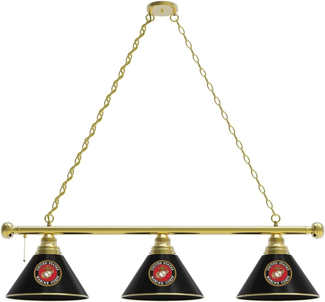 HBS U.S. Marines 3 Shade Billiard Light by The Holland Bar Stool Co.