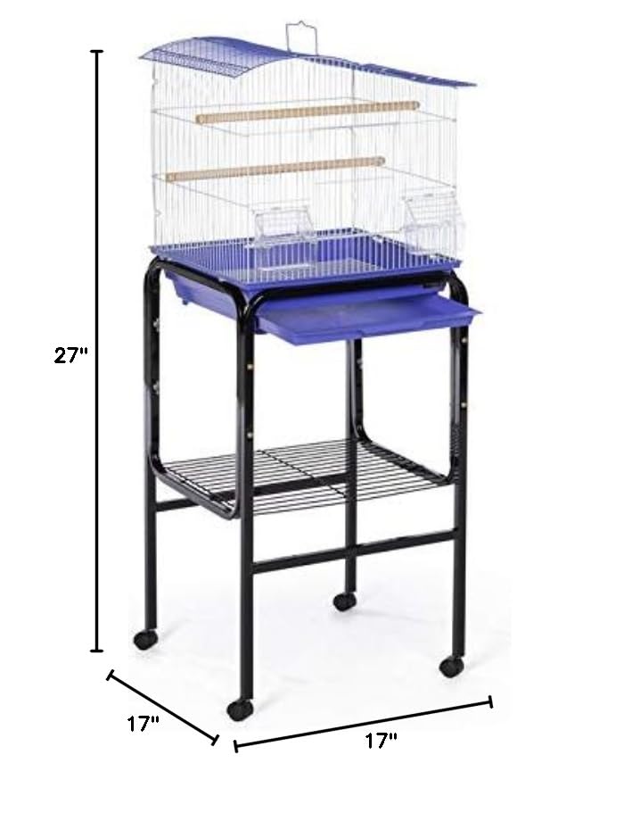 Image of Prevue Pet Products Bird Cage Stand with Shelf, Black (SP445BLK)
