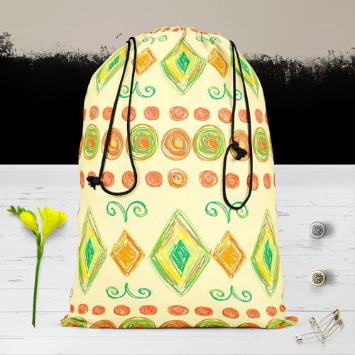 Image of ArtzFolio Hand Drawn Design D4 | Reusable Sack Bag | Bag for Gym, Storage, Vegetable & Travel