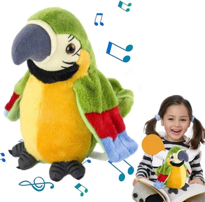 Prime Cute Talking Parrot Repeats What You Say Interactive Plush Toy Stuffed Record Parrot Waving Wings Funny Bird Toys for Children Pack of 1 (B09T393LMT) Amazon Price History, Amazon Price Tracker