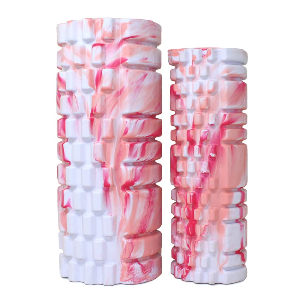 GetFit フォームローラー 大小2個セット(マーブルピンク)