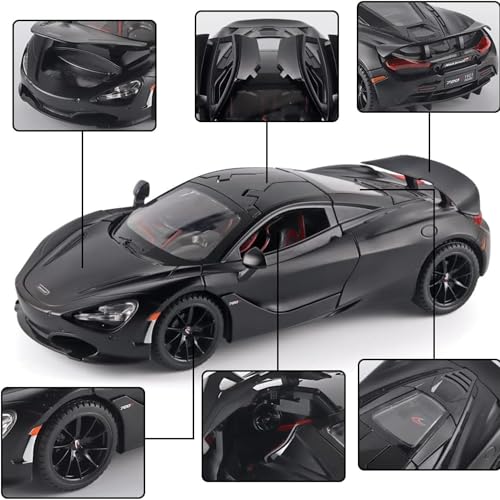 Image of McLaren 720s Model Car Sports Car 1:32 Exclusive Alloy Metal Pull Back Die-cast Diecast Metal Pullback Toy car with Openable Doors & Light Music Gifts Toys for Kids【Colors as Per Stock】