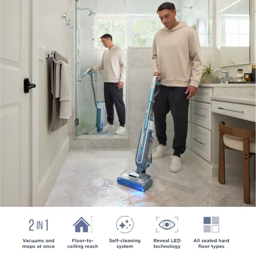 Shark AquaReach Cordless Vacuum + Mop with Extendable Wand, Blue, WD551 - image 4