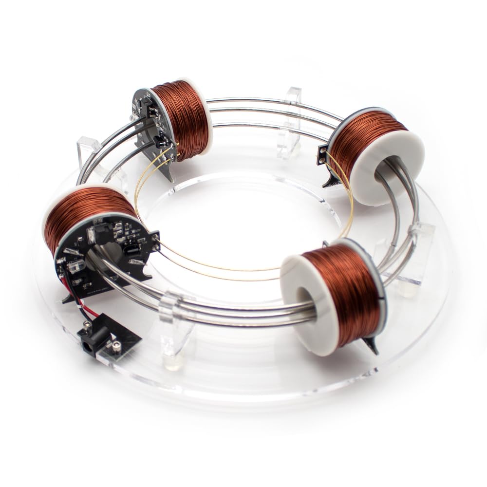 Toplionace Ciclotrone Elettromagnetico Fai da Te a Quattro Bobine Acceleratore Circolare Attrezzatura per Esperimenti Scientifici Modello di Sussidi Didattici per la Fisica