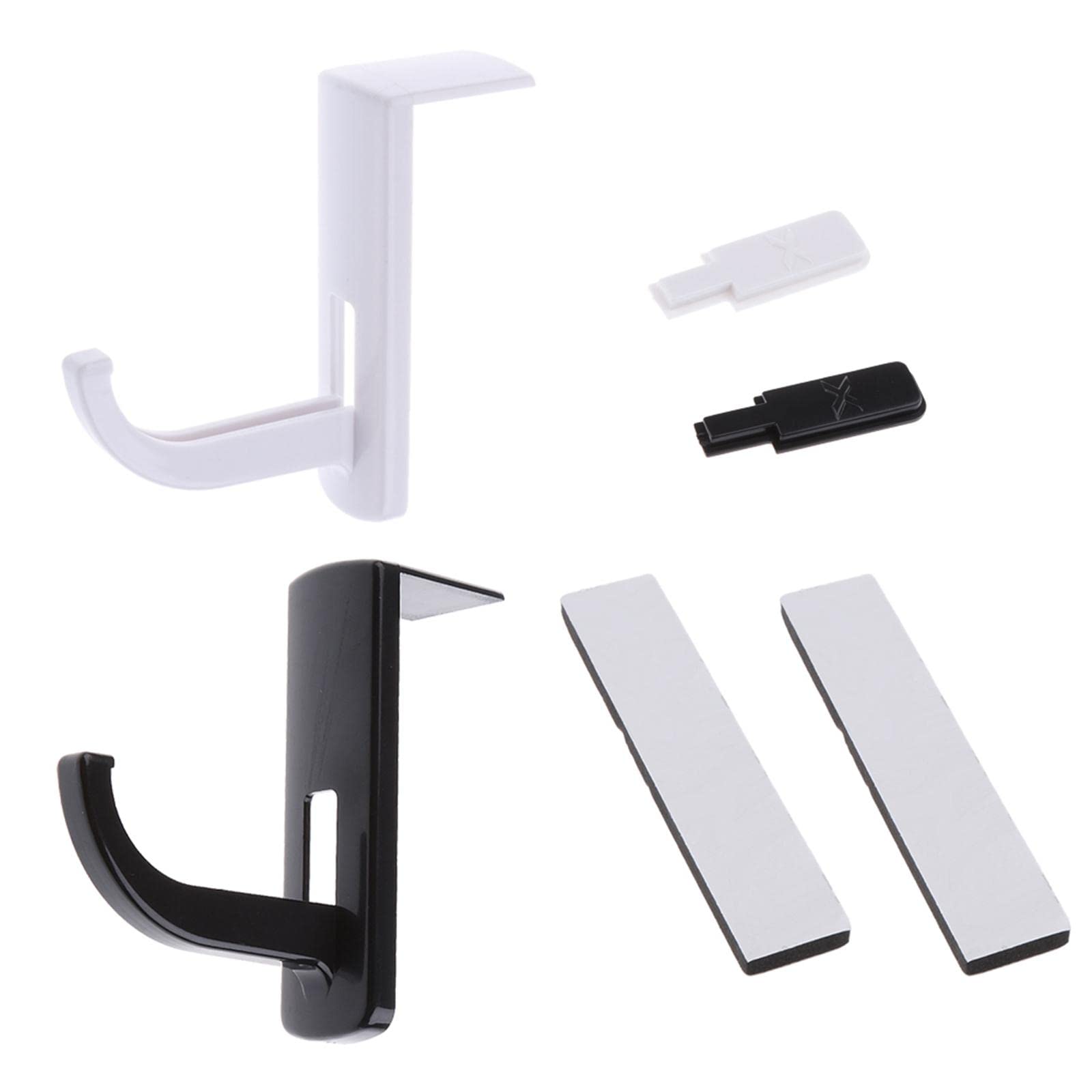 ZOOMELLA 2 Pieces Headphone Headset Hanger Holder Wall PC Monitor Stand Hook Sticky-image-40
