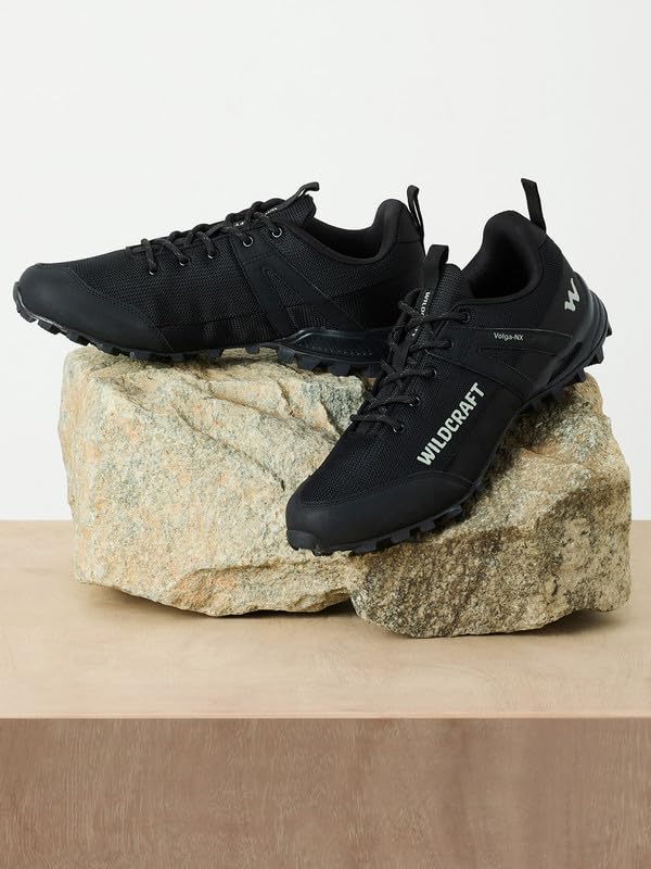 Image of Wildcraft Stylish Men Volga NX Low Ankle Outdoor Shoes- Denim Black