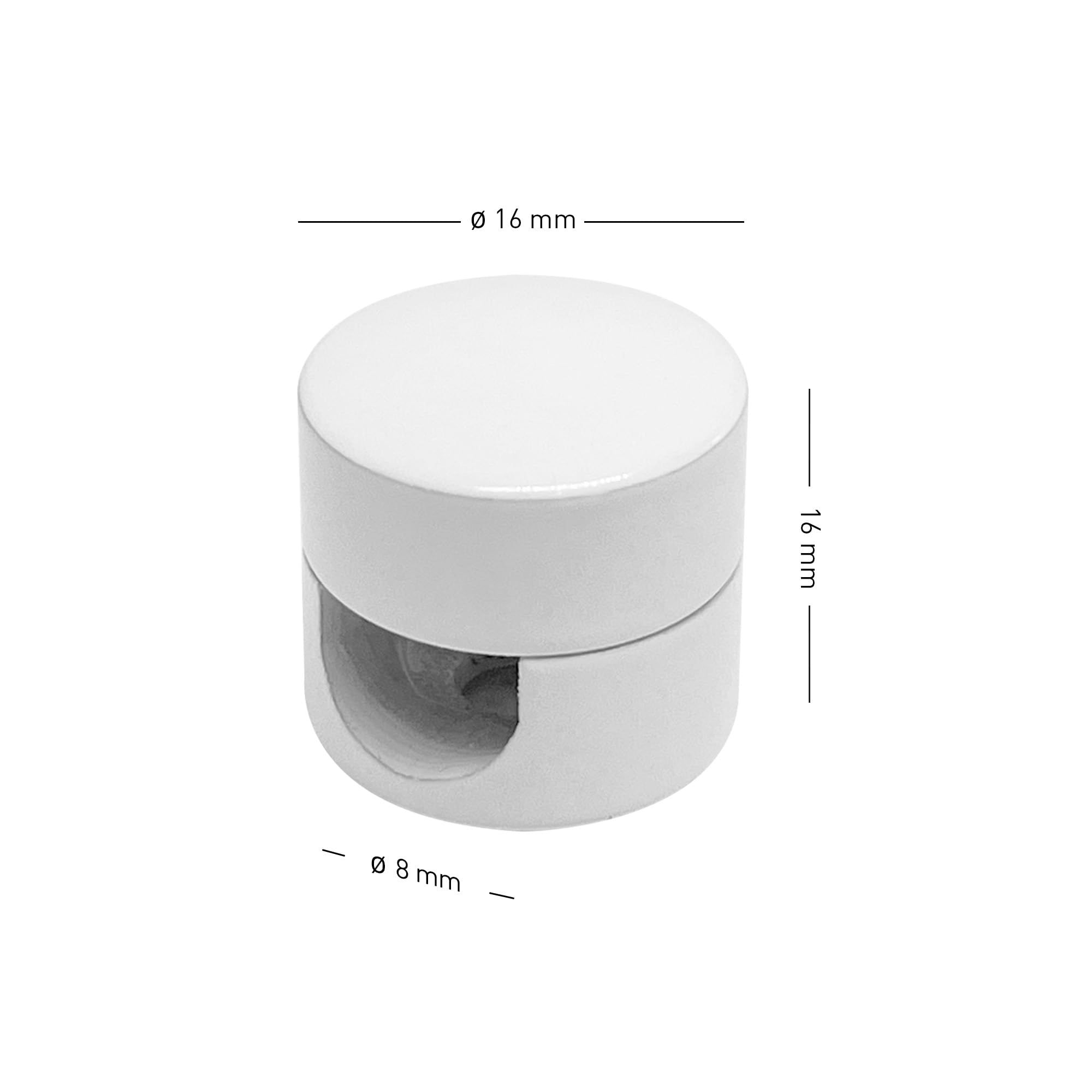 smartect Decentratore da Parete e Soffitto in Alluminio per Cavi [2 Pezzi, Bianco] Gancio da soffitto con viti e tasselli, Supporto in superficie per il tuo progetto fai-da-te