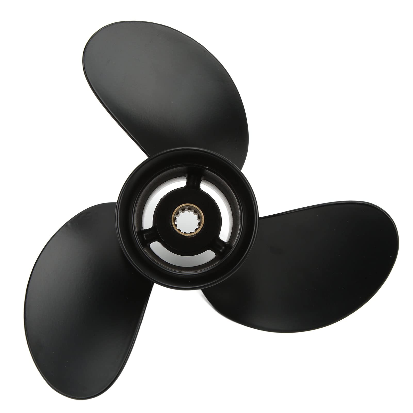 Cocoarm Außenbordpropeller Aluminiumlegierung Bootsaußenbordpropeller 8 1 2 X 8 1 2 Zoll 3 Blätter 12 Spline RH für Bis 9, PS Mariner Bis 9, PS Kleine Fischerboote