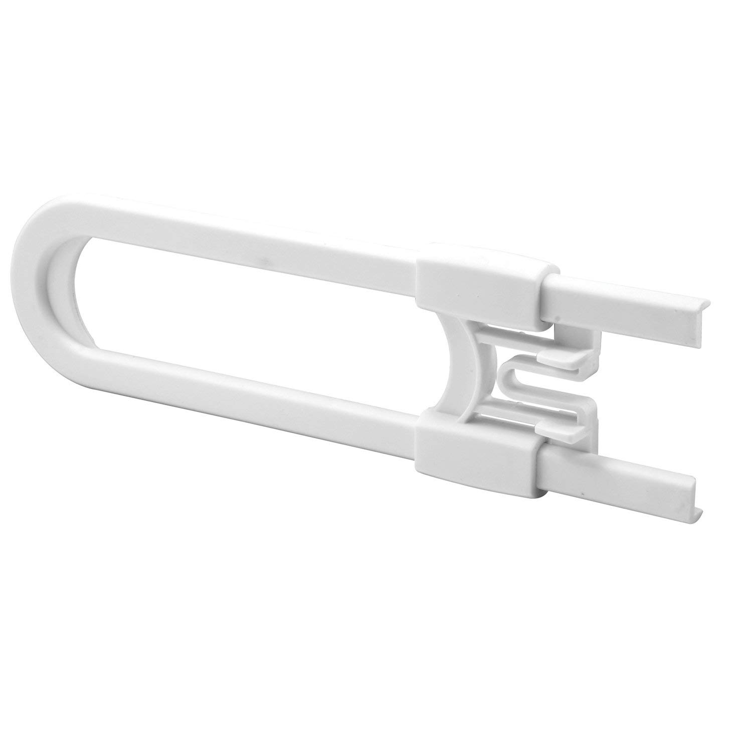 Prime Line S4442 White Plastic Slide Lock 2 Count
