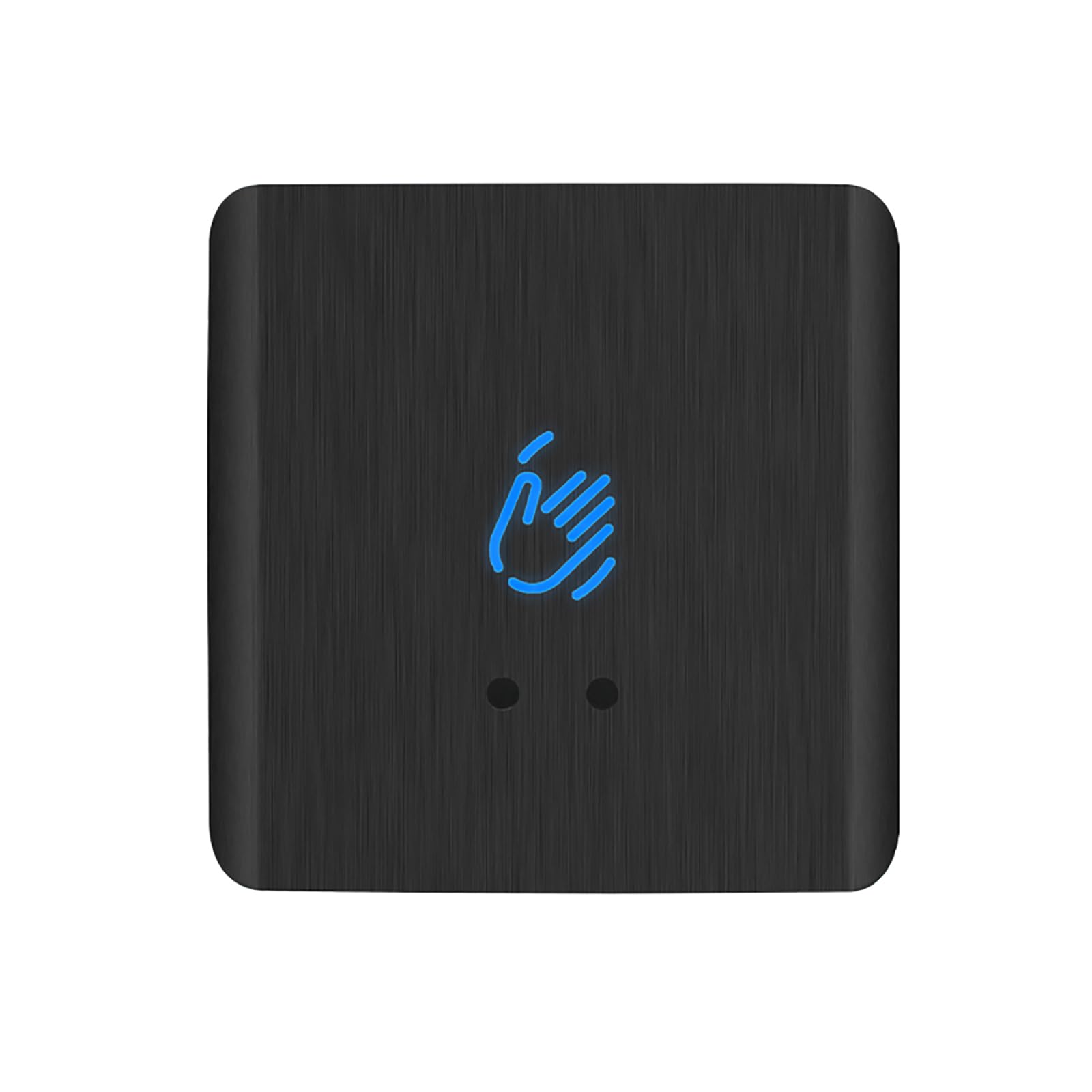 Infrared Sensor Exit Button Aluminum Alloy DC 12V 24V Wall Surface Mount IR Door Release Touch-Free Switch No Touch Exit Button with LED Indicator for Door Access Control Black