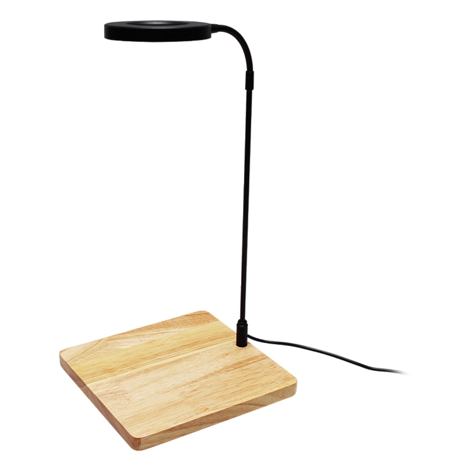 Huajingkeji L 25Cm 5W Led Plant Light With Wood Base For Fishtanks And Terrariums Rotating Full Spectrum Lighting Usb Operated Lamp Spotlights For Aquariums